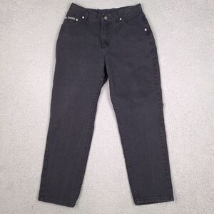 Vintage Lee Riveted Jeans Womens 10 P Black‎ Mom Denim Made In USA